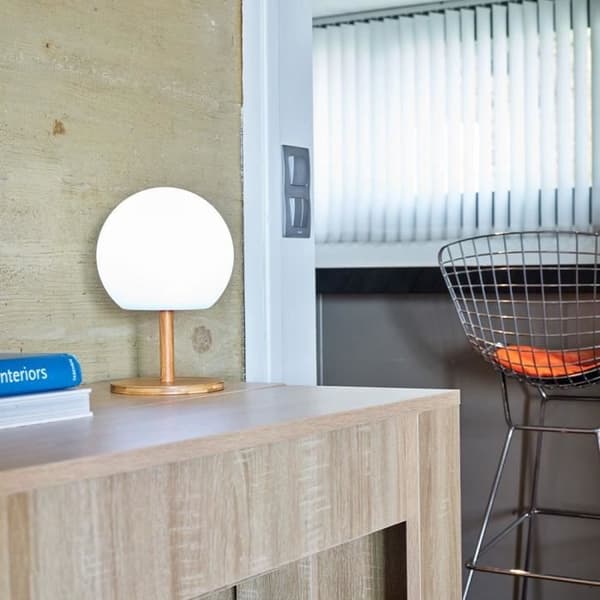 LUMISKY Cordless Table Lamp - Extendable Bamboo Base - Warm White/Cool White LED - LUNY
