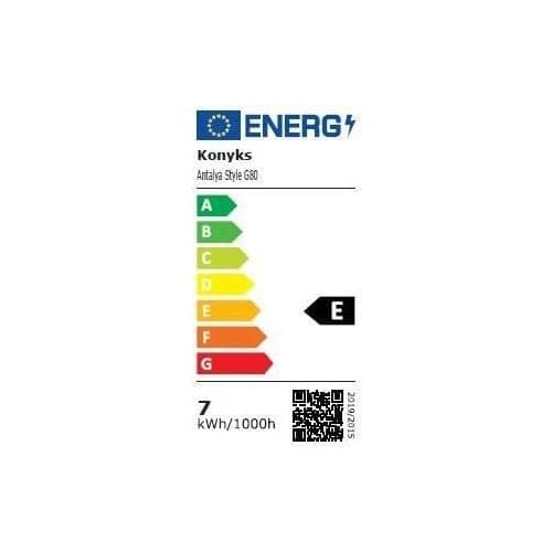 Konyks Antalya Style G80-E27 Smart Bulb, Wi-Fi + BT, Adjustable White, 7W E27