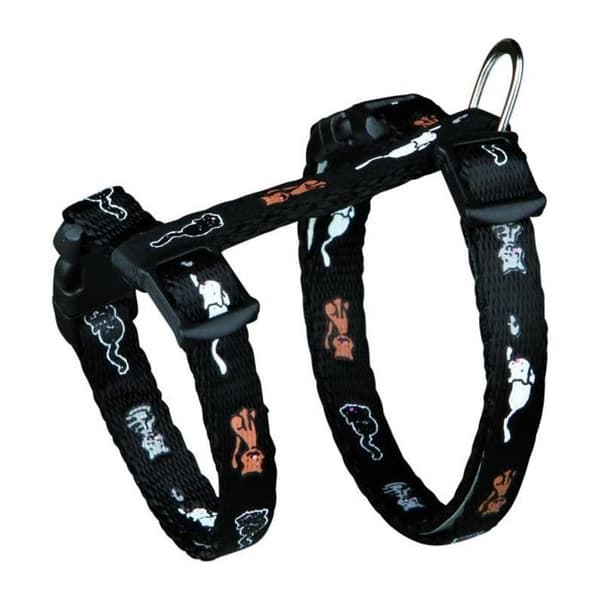 Kitten Harness Nylon Adjustable 21-34 cm Various Colors with Fastening Clips