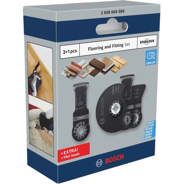 Bosch Professional Set of 4 Blades - Flooring and Fitting for Multi-Tools