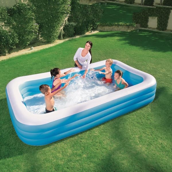 Bestway Rectangular Deluxe Family Pool 305x183x56 cm White/Blue