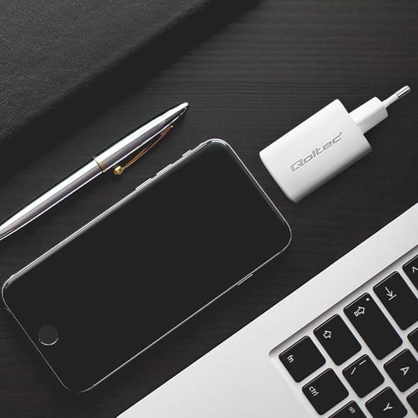 Qoltec 50765 Mobile Device Charger 65W White