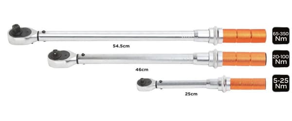 NEO Torque Wrench Set 1/4 3/8 1/2 3 pcs for Precision Work