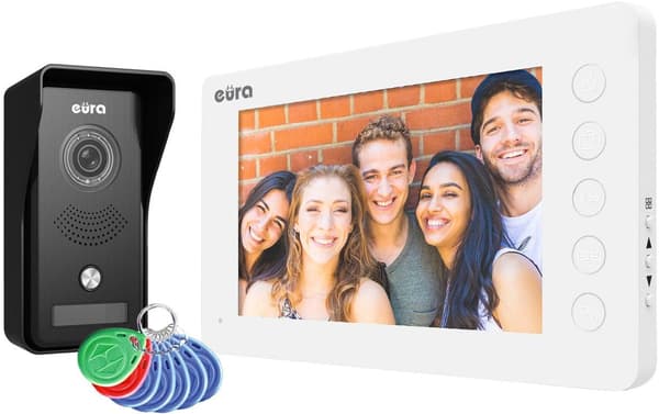 EURA Video Intercom Monitor 7" VDP-76A3 with RFID Reader and Image Memory