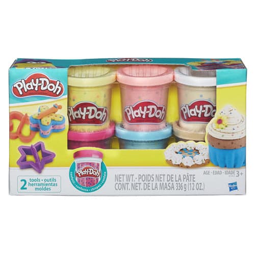 Play-Doh Confetti 6 Pots with Stamps