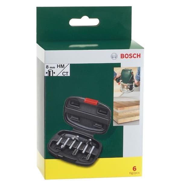 BOSCH 6-Piece 8 mm Router Bit Set