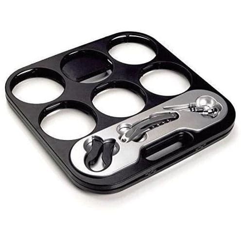Stainless Steel Bottle Holder - Collapsible - Includes Corkscrew and Opener