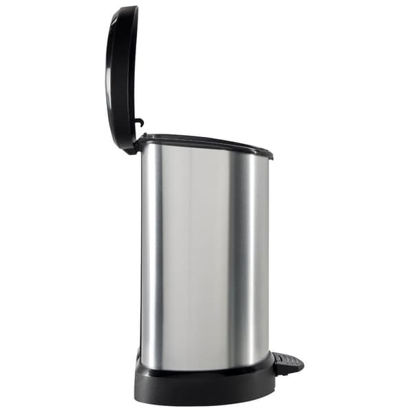 Curver Decobin Oval Pedal Bin 20 L Silver/Black