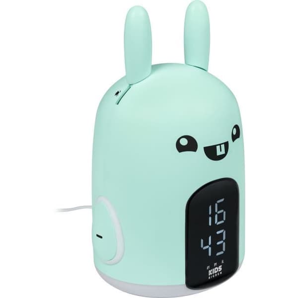 BIGBEN Baxter the Rabbit Alarm Clock & Night Light - 3 Melodies - Adjustable Brightness