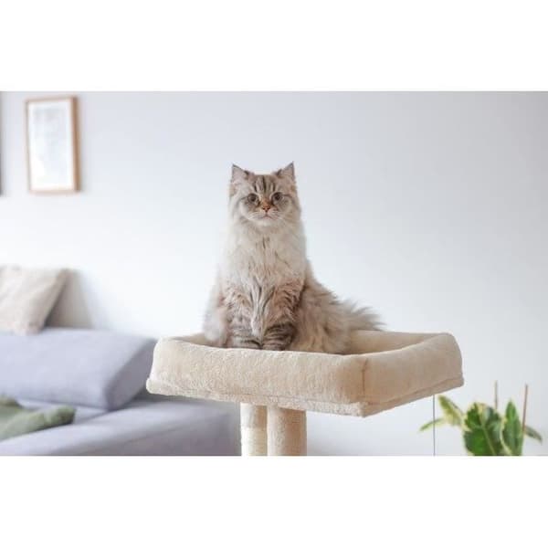 KERBL - ALESSIA Cat Tree 100 cm - Soft - Two-Tier Alcove