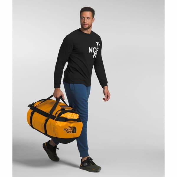 The North Face Base Camp Duffel L duffel bag 95 L Polyester Black Yellow