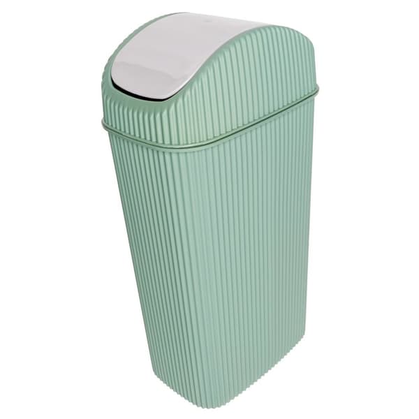Alythia Table Waste Bin with Swing Lid 4 L Green/White