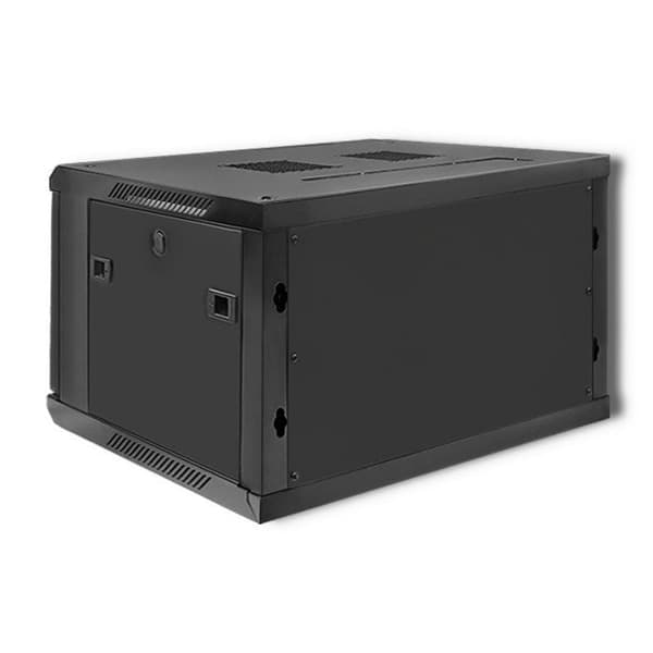 Qoltec Rack Cabinet 19 6U 600x600x370 Tempered Doors Hanging