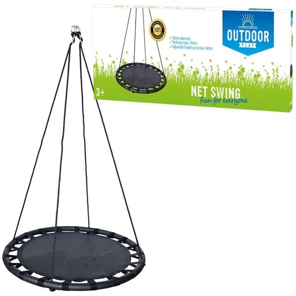 Outdoor Play Swing Mat 100 cm Black