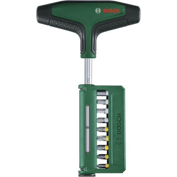 BOSCH 19-piece T-handle Screwdriver Set - 100 mm Shank