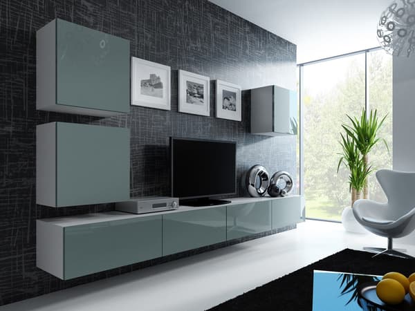 VIGO Square Cabinet 50/50/30 cm White/Grey Gloss