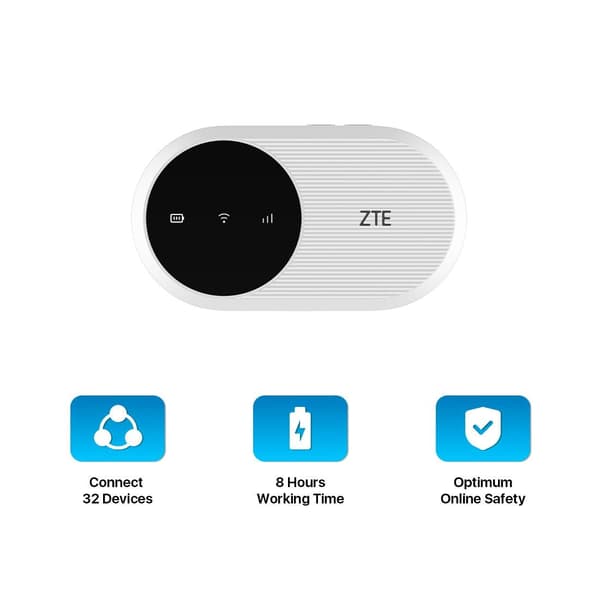 ZTE U10 Pocket WiFi 6 Router 2000mAh 4 G Mobile Hotspot