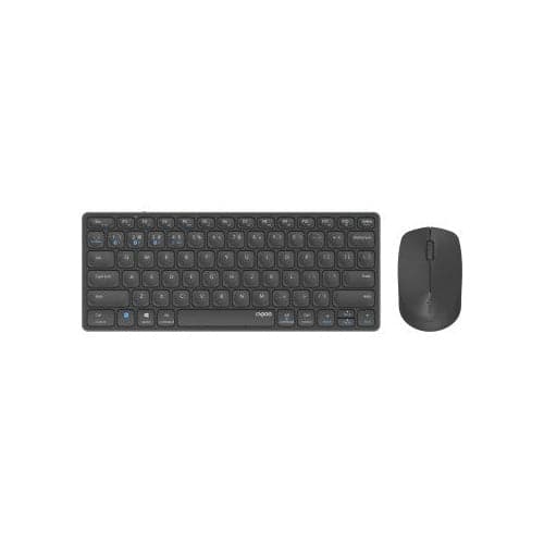Rapoo 9600 M Wireless Multimode Blade Combo TKL Keyboard & Mouse Set, Dark Grade QWERTY US