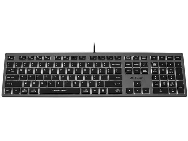 A4Tech FSTYLER FX60H Neon Backlit Keyboard USB QWERTY Black Grey