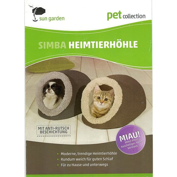 Sun Garden Simba Pet Den 45x40x32cm Anthracite/Grey