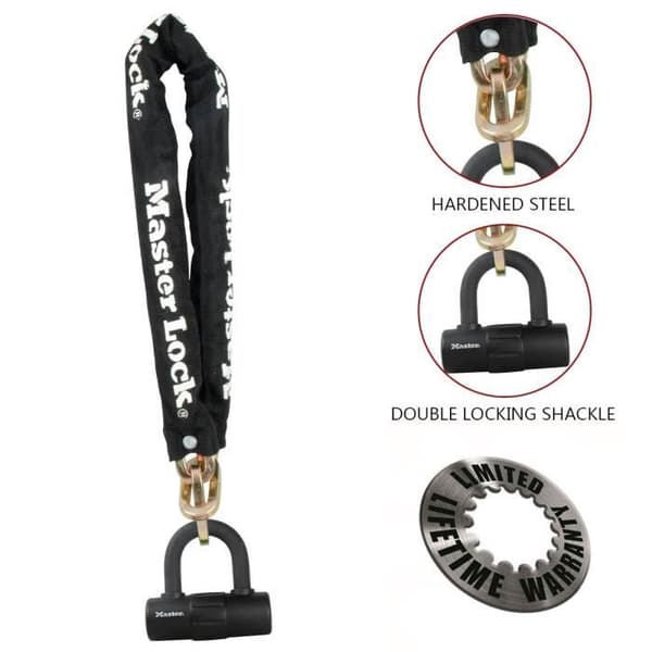Master Lock Chain with Mini U Lock 90 cm x 10 mm - 8234EURDPRO