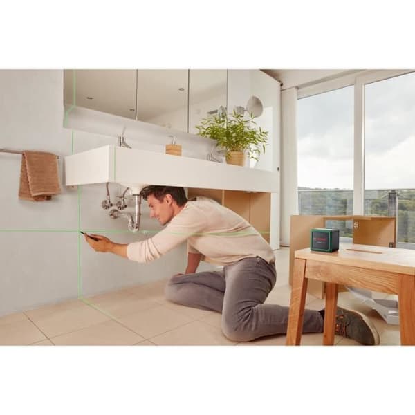 Bosch Quigo Green Line Laser - 12 m Range - Green Beam Technology