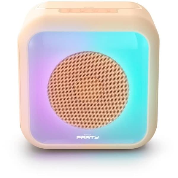 BIGBEN Light-Up Karaoke Speaker - 30W - Bluetooth - 2 Wireless Microphones