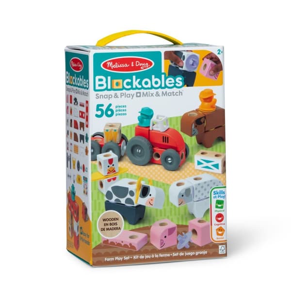Melissa & Doug Blockables Farm Playset 56-piece