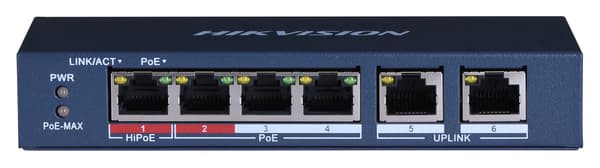 Hikvision DS-3E0106HP-E Unmanaged Fast Ethernet (10/100) PoE Switch Blue