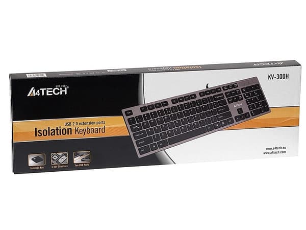 Keyboard A4Tech KV-300H Grey USB, US (A4TKLA39976)