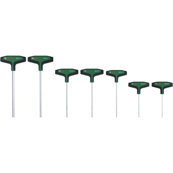 BOSCH 7-Piece T-Handle Hex Screwdriver Set - Sizes 2 to 10 mm