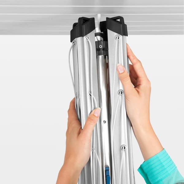 Brabantia Topspinner Drying Rack 40 m + Ground Anchor Metallic Grey