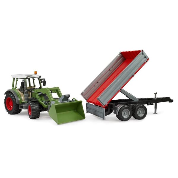 Bruder Fendt Vario 211 with Front Loader + Sidewall Trailer
