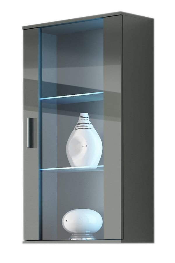 Cama Wall-Hung Display Cabinet SOHO Grey/Grey Gloss