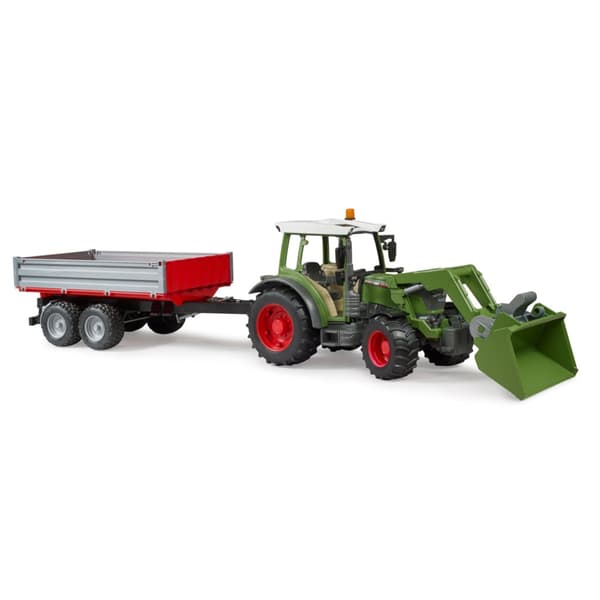 Bruder Fendt Vario 211 with Front Loader + Sidewall Trailer