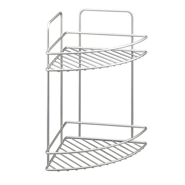 Tomado Metaltex Reflex Corner Bathroom Rack 2 Tiers Silver Grey