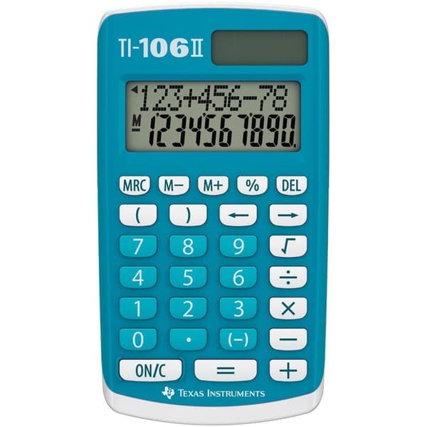 TEXAS INSTRUMENTS Scientific Calculator TI-106 II Solar - Blue