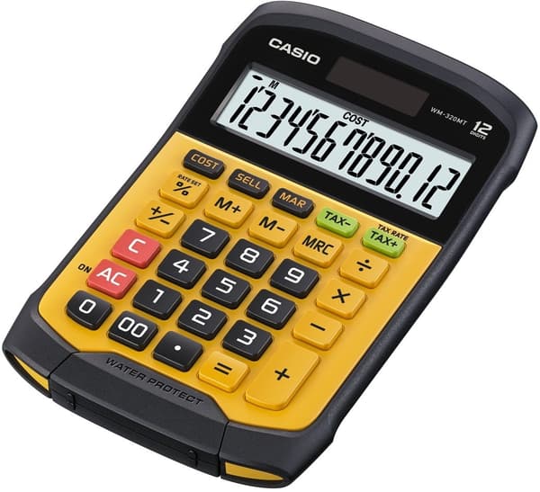 CASIO Office Calculator WM-320MT-S Waterproof 12-Digit Display 108.5x168.5mm