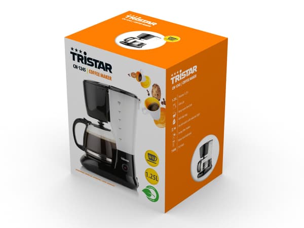 Tristar CM-1245 Coffee Maker 750W Black 1.25 L