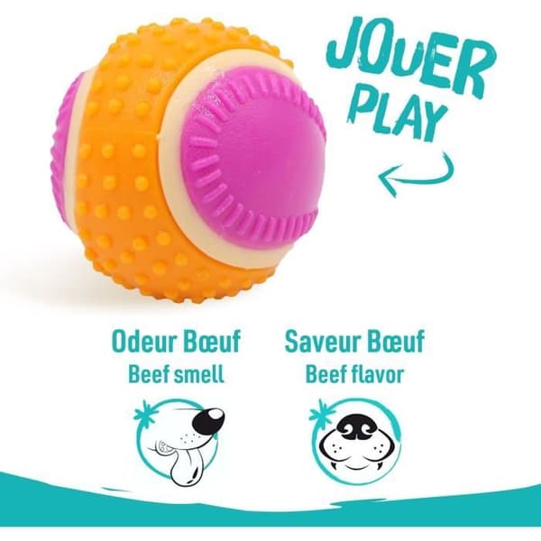 AIMÉ Dog Ball - 5 in 1 Beef Flavor - 6 cm Diameter