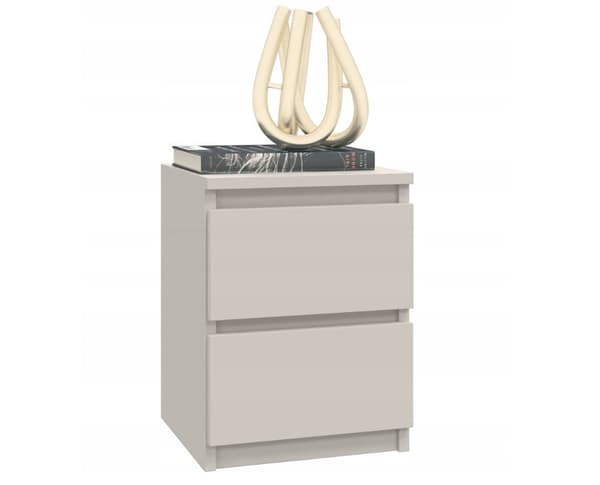 MALWA M2 Bedside Table 2 Drawers Beige