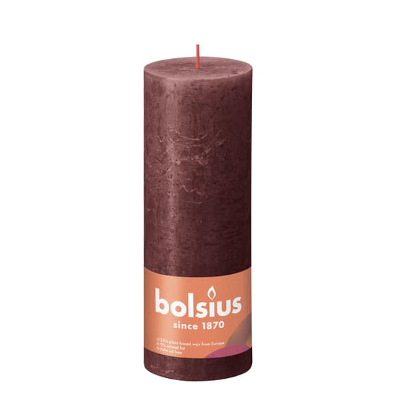 Bolsius Pillar Candle 19x6.8 cm Dark Red