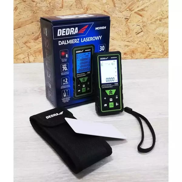 Dedra Laser Distance Meter MC0934 70 m Rangefinder