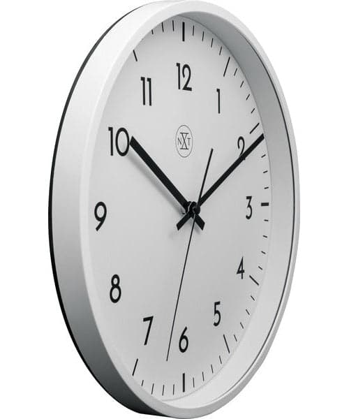 NeXtime Wall Clock NX-7320 Ø 30 cm Plastic White, White Dial