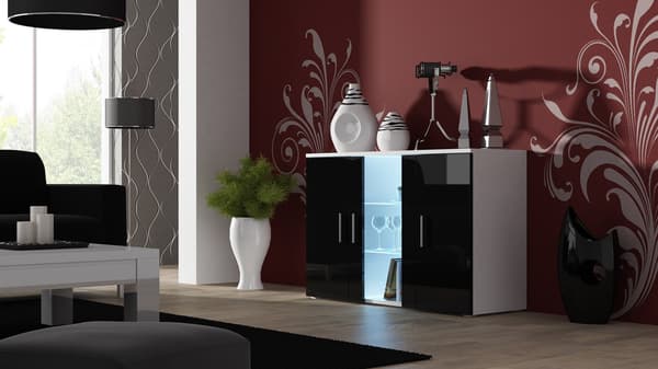Cama SOHO S7 Sideboard 120 cm White/Black Gloss