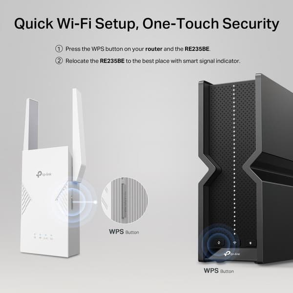 TP-LINK BE3600 Wi-Fi 7 Range Extender - Access Point - WLAN (RE235BE)