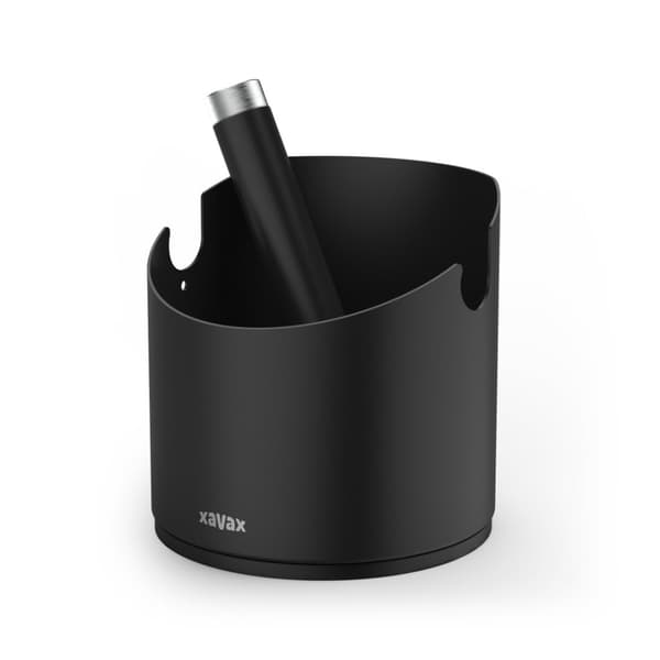 Xavax Knock Box for Espresso Machine, Non-slip, Black