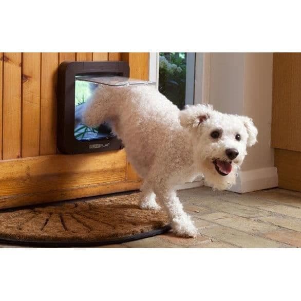 SUREFLAP Large Microchip Cat Flap - Brown - 178 mm x 170 mm (Stores up to 32 Microchips)
