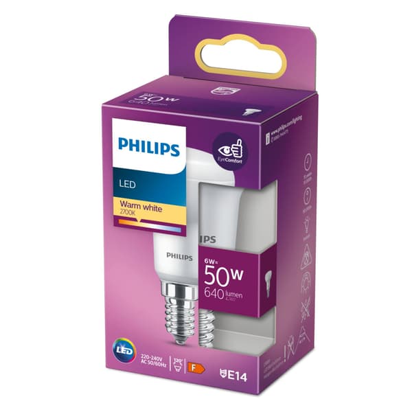 Philips LED 50W E14 Warm White 640 Lumen