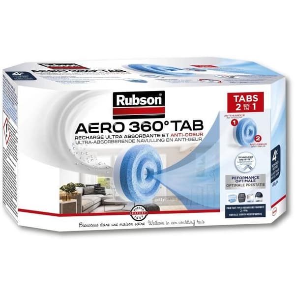RUBSON AERO 360 Refill - Neutral - Pack of 4